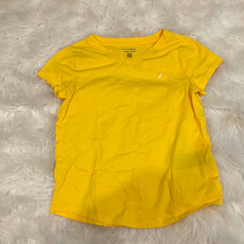 Nautica plain yellow V-neck!